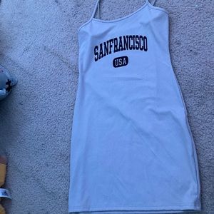 San Francisco USA light tan dress